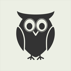 Black and white animal icon vector Format
An owl