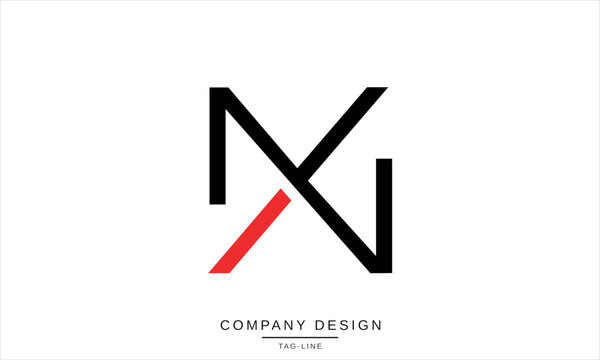 NX, XN, Abstract Letters Logo Monogram