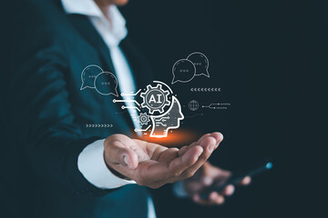 Chat robots chat with artificial intelligence, and businessmen use artificial intelligence robots to create something by inputting commands and transform the technology of the future world.