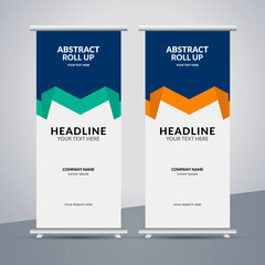 great abstract business stand banner design with modern shape.