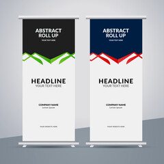 great abstract business stand banner design with modern shape.