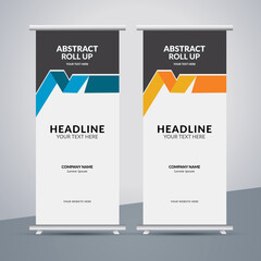 great business stand banner design with modern shape.