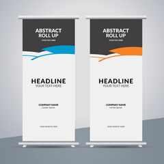 great business stand banner design with modern shape.