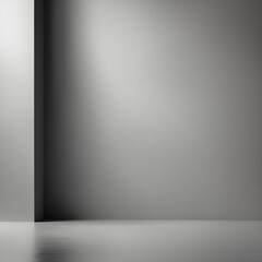 empty room with white wall, Generative AI