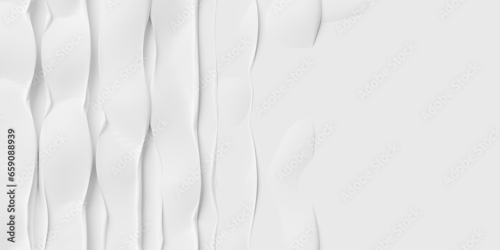 Poster abstract modern paper look minimal white blocks with crumpled edges geometry pattern background fade