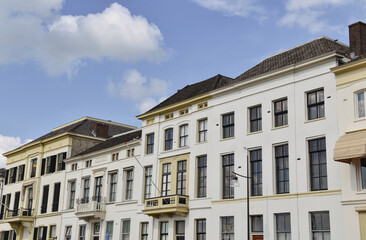 Fototapeta na wymiar facade of a houses, white buildings