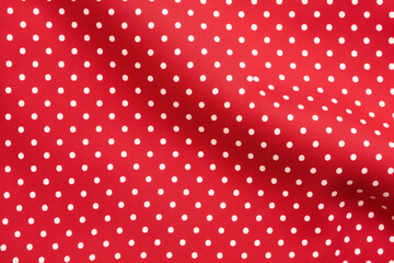 red polka dots on white background - obrazy, fototapety, plakaty