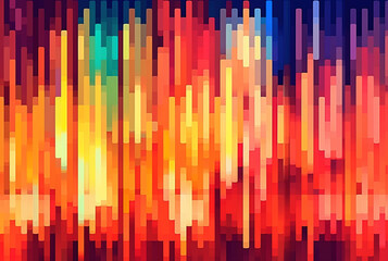Abstract background with digital glitch effect in bright tones