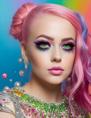 portrait of a woman with makeup