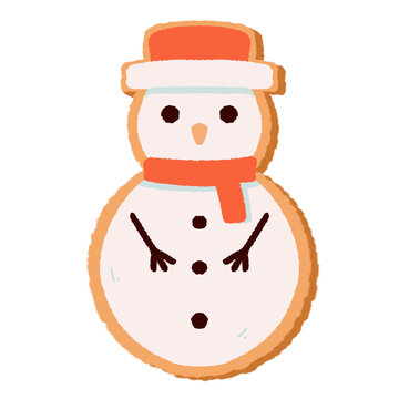 vector Christmas gingerbread cookies. Gingerbread snowman