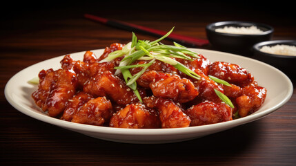 General Tso's chicken a sweet and spicy deep-fried chicken dish