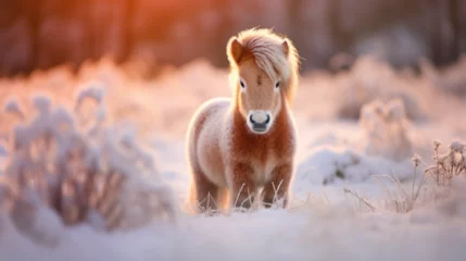 Tuinposter horse in winter © Zainab