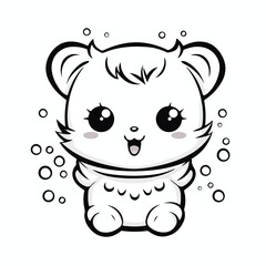 Cobratshirt design graphic, cute happy kawaii style, clear outline,