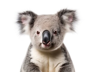 Koala cute animal is on a white background.