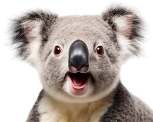 Koala cute animal is on a white background.