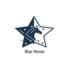 star horse logo concept