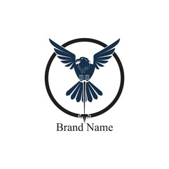 flying bird logo concept
