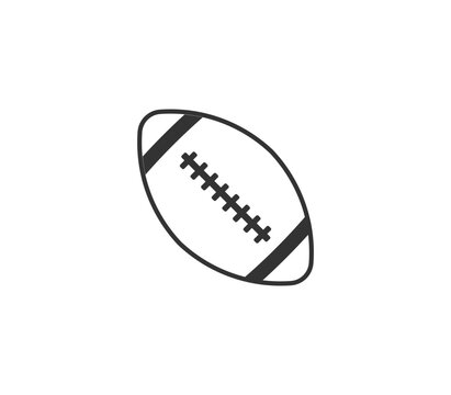 American football ball icon. Vector illustration.