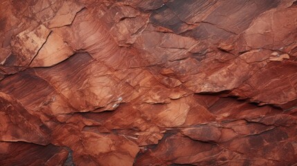 Dark Red Orange Brown Rock Texture with Cracks - Close-up

