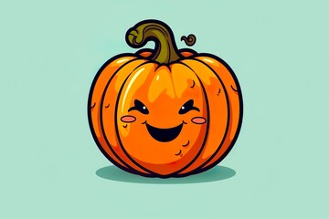 Halloween Pumpkin illustration made wit AI Generated