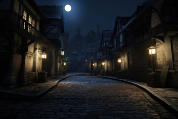 Fototapeta premium old street in the night