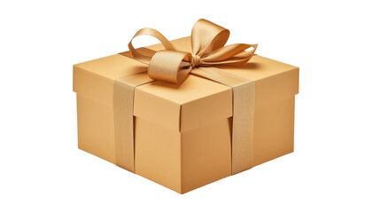 gift box with ribbon isolated on transparent background cutout