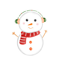 snowman isolated on white