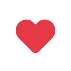 red heart isolated on white