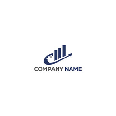Financial home chart logo design