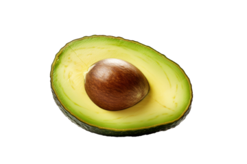 Avocado isolated on transparent background, Png transparent