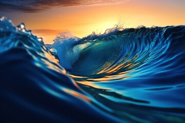Waves at sunset