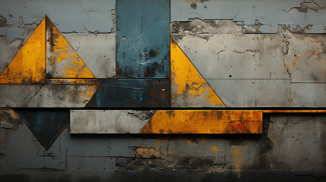 Abstract grunge design, rough surface, concrete texture, dirty geometric inspiration.