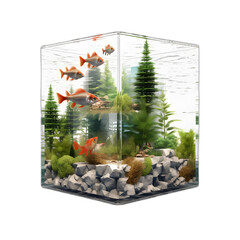 aquarium isolated on transparent or white background