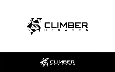 Fototapeta premium Climbing modern logo vector