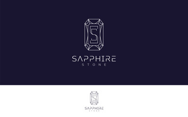 sapphire luxury and simple logo vector
