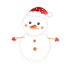 snowman with a broom