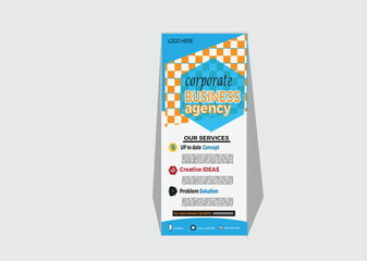 Creative Roll up banner design template.