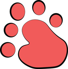 Plump, fluffy pink animal paws