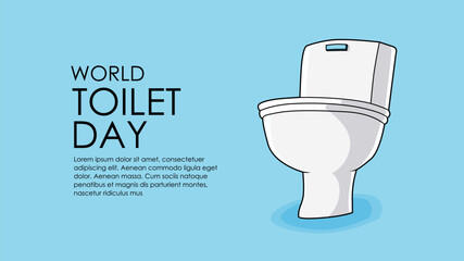 world toilet day banner template vector