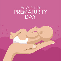 world prematurity day poster template vector
