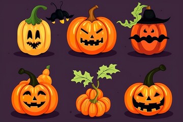 Halloween Pumpkin illustration made wit AI Generated