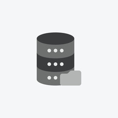 Database Server Folder Icon - Data Storage and Management, Server Storage Symbol for File Organization, Data Center, and Database Management - Vector Illustration for Server Folder Hierarchy