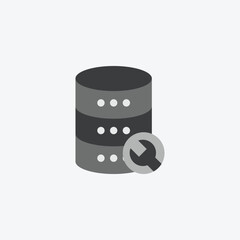 Database Server Maintenance and IT Infrastructure Management - Server Hardware Maintenance and Data Backup - Technology Icon for IT Services and Data Center