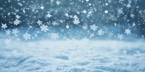 christmas snowy winter snowflakes falling background cinematic