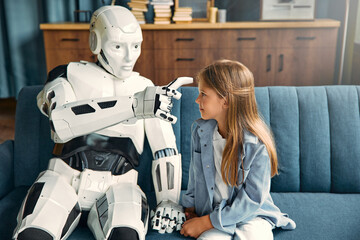 Housewife Robot Helping at home
