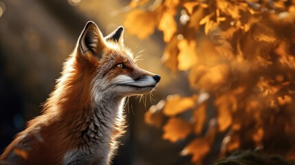Fox at autumn