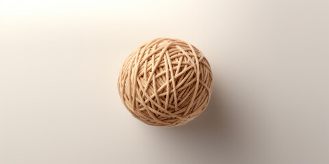 ball of beige wool 