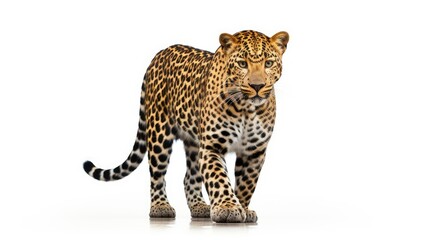 Leopard isolated on white