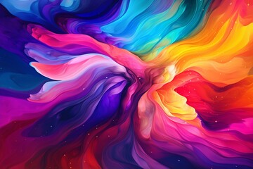 Abstract background. Explosion of colors emanating from a central point, resembling a vibrant abstract flower bloom