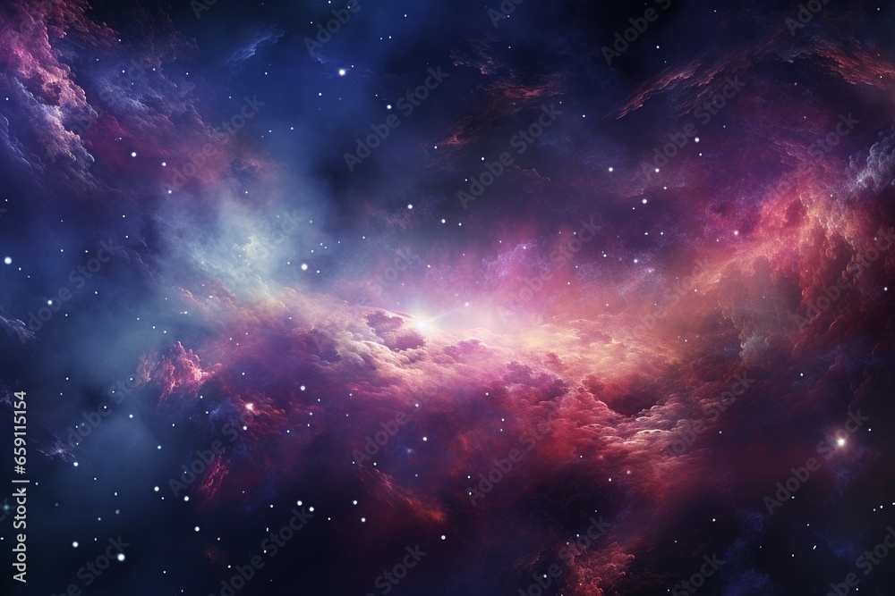 Wall mural incredible abstract background of a colorful space galaxy cloud nebula. starry night cosmos. univers